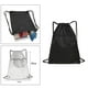 thumbnail image 5 of Mochila deportiva unisex con cordón, sencilla, para hombres y mujeres, nueva, de gran capacidad, para entrenamiento físico, viajes, ligera. Negro, 5 of 9
