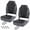 Dark Grey, variant on GOCAPTAIN 2 Pack High Back Folding Boat Seats, Thick Padded Waterproof Fishing Boat Seats with Hinge for Fishing, Jon, Pontoon, Speedboats, Deck, Dark Grey