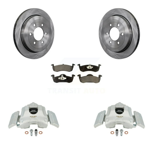 Transit Auto Rear Disc Brake Caliper Rotors and Ceramic Pads Kit for Car 2007-2017 Ford Expedition Lincoln Navigator KC8-100353T