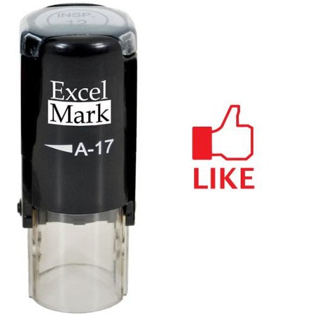 Round Teacher Stamp - FACEBOOK LIKE - Red Ink