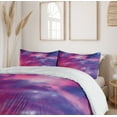 thumbnail image 6 of Ambesonne Landscape Duvet Cover Set, Cloudy Sunset, 2-Calking, Purple, 6 of 7