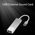 thumbnail image 2 of USB External Audio Converter External Audio Card 5.1 Channel Headphone Adapter Sound Card SPDIF for PC Computer, 2 of 5