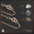 thumbnail image 3 of Amberta 14K Rose Gold Plated on 925 Sterling Silver 2 mm Thick Curb Chain Extender Set for Women - Extension for Necklace Bracelet or Anklet - Contains 3 Sizes - 1 inch 2 inch and 4 inch, 3 of 5
