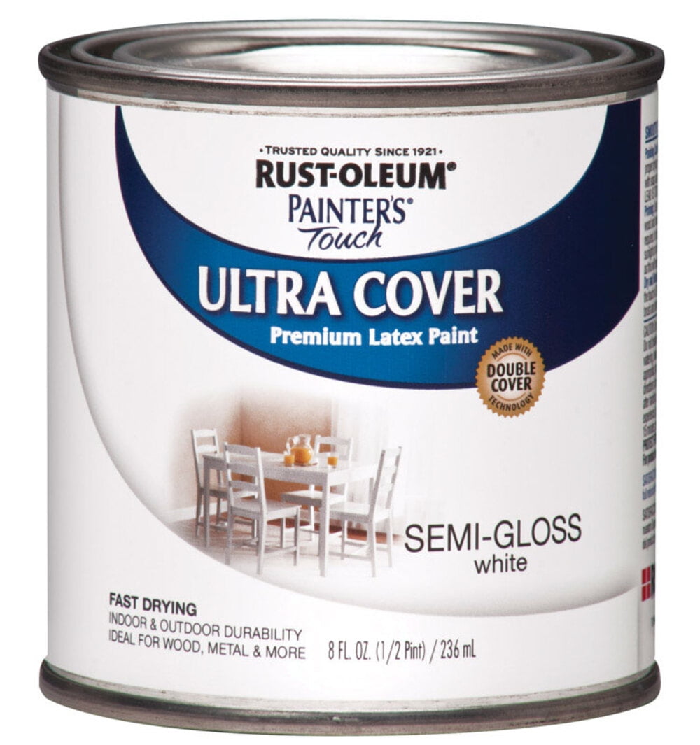 RustOleum 1/2PT White SG Latex Paint