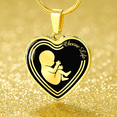 thumbnail image 2 of Choose Life Collier Prolife en Acier Inoxydable Ou Pendentif Cœur en or 18 K 18-22 Pouces, 2 of 7