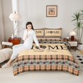 thumbnail image 4 of Homewish Retro Vintage Bedding Comforter Set 2pcs for Teens Adults,Cottage Cabin Twin Comforter Sets Microfiber,Geometric Plaid Grid Breathable Bedding Set,Breathable Home Decor,Reversible, 4 of 8