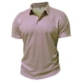 thumbnail image 6 of Timoontee Men's Fashion Short Sleeve Tee Collared Button Detail Printed Casual Durable All Season Easy Care Everyday Wear Brown XXXL, 6 of 9