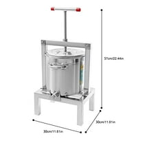2.6Gal Fruit Wine Manual Presser Stainless Steel Honey Presser, Heavy-duty Grape Wine Making Supplies and Equipment for Making Wine or Juice from Honey, Fruits, Vegetables