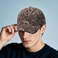 thumbnail image 4 of Floral Geometric Baseball Cap – Colorful Art Paisley Boho Vintage Retro Ethnic Abstract Decorative Pattern Mandala Exotic Artistic Elegant Classic Chic, 4 of 5