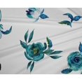 thumbnail image 4 of oneOone Tissu Polyester Lycra Fleurs & Feuilles Imprimé Aquarelle 1 Yard 56 Pouces de Large, 4 of 4