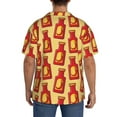 thumbnail image 3 of Sikiie Hot Chili Men's Wrinkle Free Untucked Cuban Shirt Business Casual Button Down Shirts Short Sleeve ShirtX-Large, 3 of 5