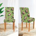 thumbnail image 3 of Yayeee 2 Pack Dining Chair Covers Stretch Parson Chairs Slipcovers Seat Protector, Game Day Footballs, 3 of 6