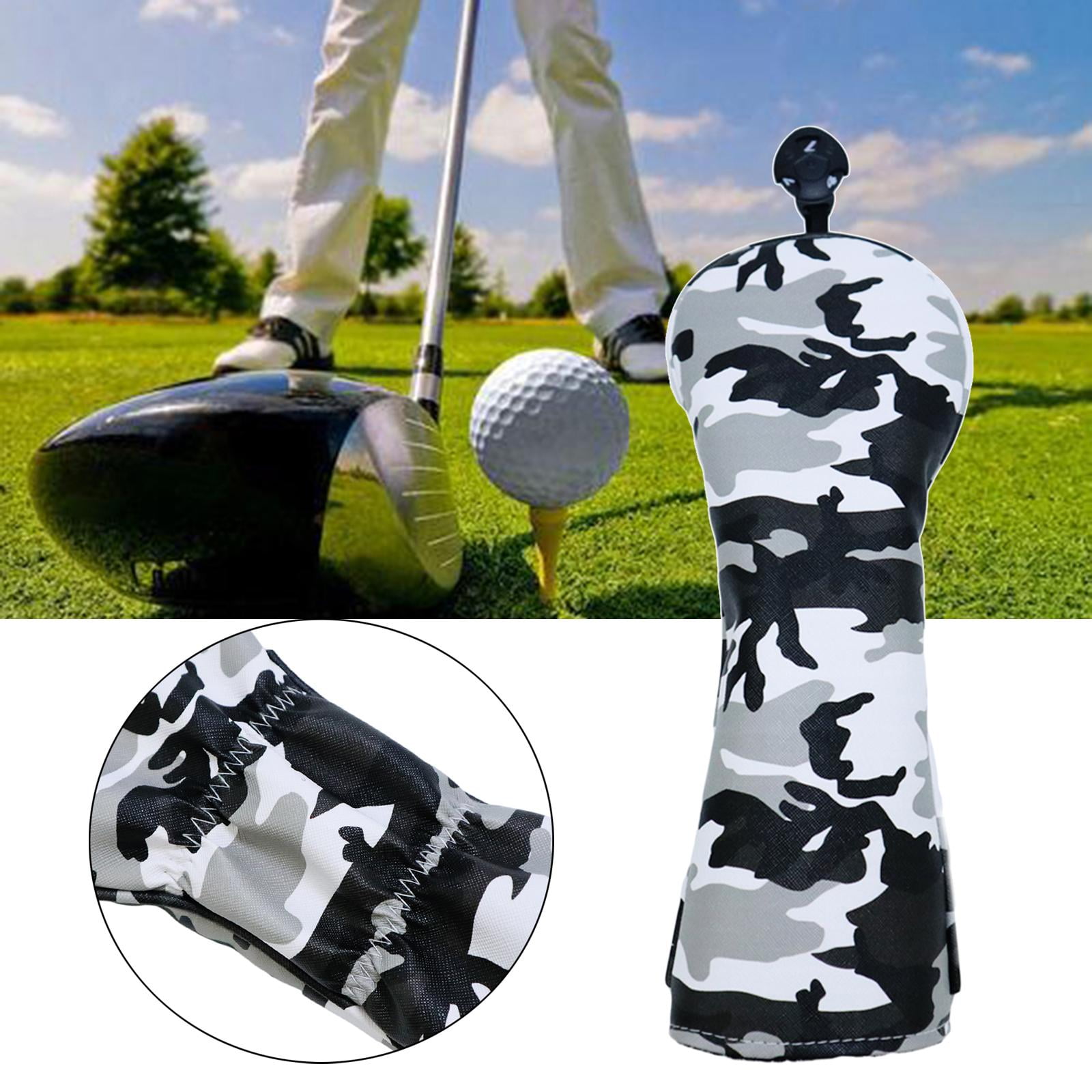 harayaa 2x Camouflage Golf Wood Head Cover Driver Fairway Club Headcover Case Guard