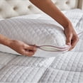 thumbnail image 4 of nue by Novaform Gel Memory Foam Pillow, King Size, Plush Adjustable, White, 4 of 5