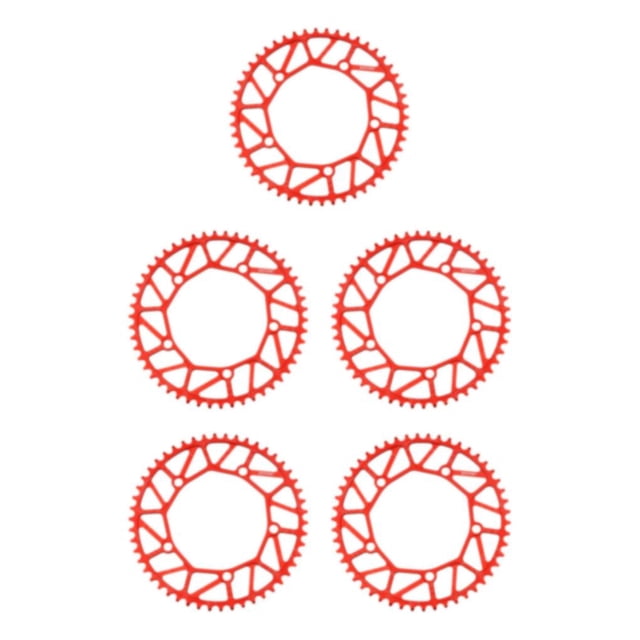 Ruiboury Lightweight And Easy To Install - Smooth Operation Chain Ring For Bicycles Bicycles Crank Bike Chain 50T red 5Set