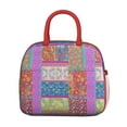 thumbnail image 2 of Lunch Bag Lunch Box for Women Reusable Insulated Lunch Cooler Bags,Large Capacity for Work Travel Picnic,Water-Resistant Pioneer Pieced Patchwork Lunch Tote Bag Gifts for Woman Mom Red, 2 of 6