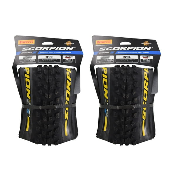 Pirelli Scorpion Enduro S Yellow Color Edition (29" x 2.4) Mountain Bicycle Tires (2 Pack)