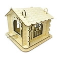thumbnail image 3 of Casa de pájaros caja de pájaros de madera a mano colgada cajilla para pájaros al aire libre para para pájaros cardinales pinchazo exterior al, 3 of 8
