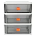 thumbnail image 6 of WORGEOUS 1pc Mini Makeup Storage Box Transparent 3 Layers Drawer Storage Box White, 6 of 8