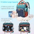 thumbnail image 3 of Mochila pañalera grande Jeryswet impermeable con puerto USB, 3 of 7