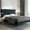 Blue, variant on Allewie Full Size Button Tufted Platform/Fabric Upholstered Bed Frame with Adjustable Headboard/Wood Slat Support/Mattress Foundation/Dark Grey (Full)