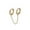 Gold, variant on Riforla Chain Earrings for Women Double Piercing Dangle Chain Huggie Hoop Earrings Cubic Zirconia Pearl Stud Earrings for Women Double Circle Conjoined Earrings Womens Jewelry Gold