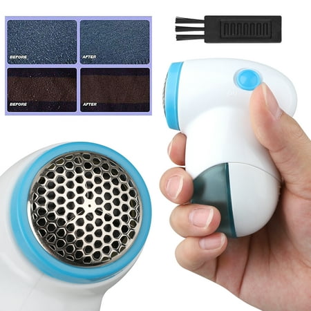 Portable Electric Lint Remover Fabric Shaver for Clothes Bobbles Lint,Fuzz-Away Fabric Shaver and De-Piller with Triple Blades Removes,Comfort Grip Handle,Larger lint  Collection