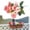 F, variant on Artificial Flowers, Faux Flowers for Vase, Artificial Cherry Blossom & Daisy Bouquet Fake Wildflowers Realistic Floral Stems for Outdoor Window Box Porch Patio Home Decor White 1Pcs