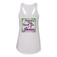 thumbnail image 2 of Wild Bobby, Raised On Sweet Tea & Jesus, Inspirational Christian, Women Racerback Tank Top, White, X-Large, 2 of 5