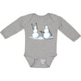 thumbnail image 3 of Inktastic Snowman Stickup with Hairdryer Boys or Girls Long Sleeve Baby Bodysuit, 3 of 5