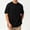 Black, variant on Oversized T Shirts for Men Vintage Basic Tees Loose Fit Crewneck Breathable Shirts Workout Cotton Tshirt Tops Black