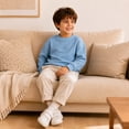 thumbnail image 4 of Kiijoy Casual Athletic Sweatshirt for Boys Solid Knit Crewneck Pullover, Orange, Sizes 4-14, 4 of 8