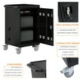 thumbnail image 6 of Aukfa 35-Unit Mobile Charging Cart, Classroom Locking Charging Station up to 16-inch Chromebooks and Laptop, Black, 6 of 10