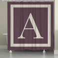 thumbnail image 2 of Laural Home  Monogram Border Shower Curtain, 2 of 5