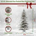 thumbnail image 6 of Christmas Time 6.5-Ft Silverado Pine White Flocked Slim Christmas Tree with EZ Connect Clear Smart Lights | Realistic Foliage | Stand Included | Foldable for Storage | Xmas Decor | CT-SV065-SLFL, 6 of 11