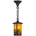 thumbnail image 4 of Meyda Tiffany 156666 Fly Fisherman 8" Wide Mini Pendant - Brown, 4 of 7