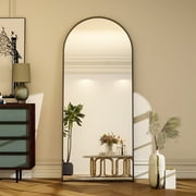 GLSL Length Mirror 71x 27 Floor Mirror Arched Standing Dressing Mirror for Berdroom, Black