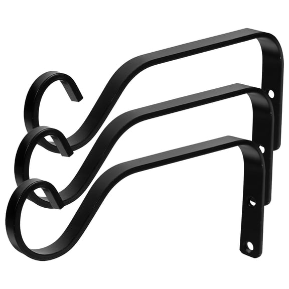 OULII Durable Iron Plant Hooks Black for Indoor and Garden