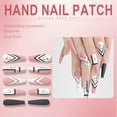 thumbnail image 2 of RAGUPEL 24Pcs Glue on Nails for Women,Hand-Drawn Lines Coffin Press on Nails,Matte Surface Stick on Nails,Cute Nails for Daily Life,Dating,Party,Taking Pictures,Style1, 2 of 7