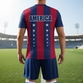 thumbnail image 4 of SCSAlgin Soccer Jersey for Men Short Sleeve Training Shirt Breathable Sport Casual T Shirt for Soccer Fans, 4 of 6