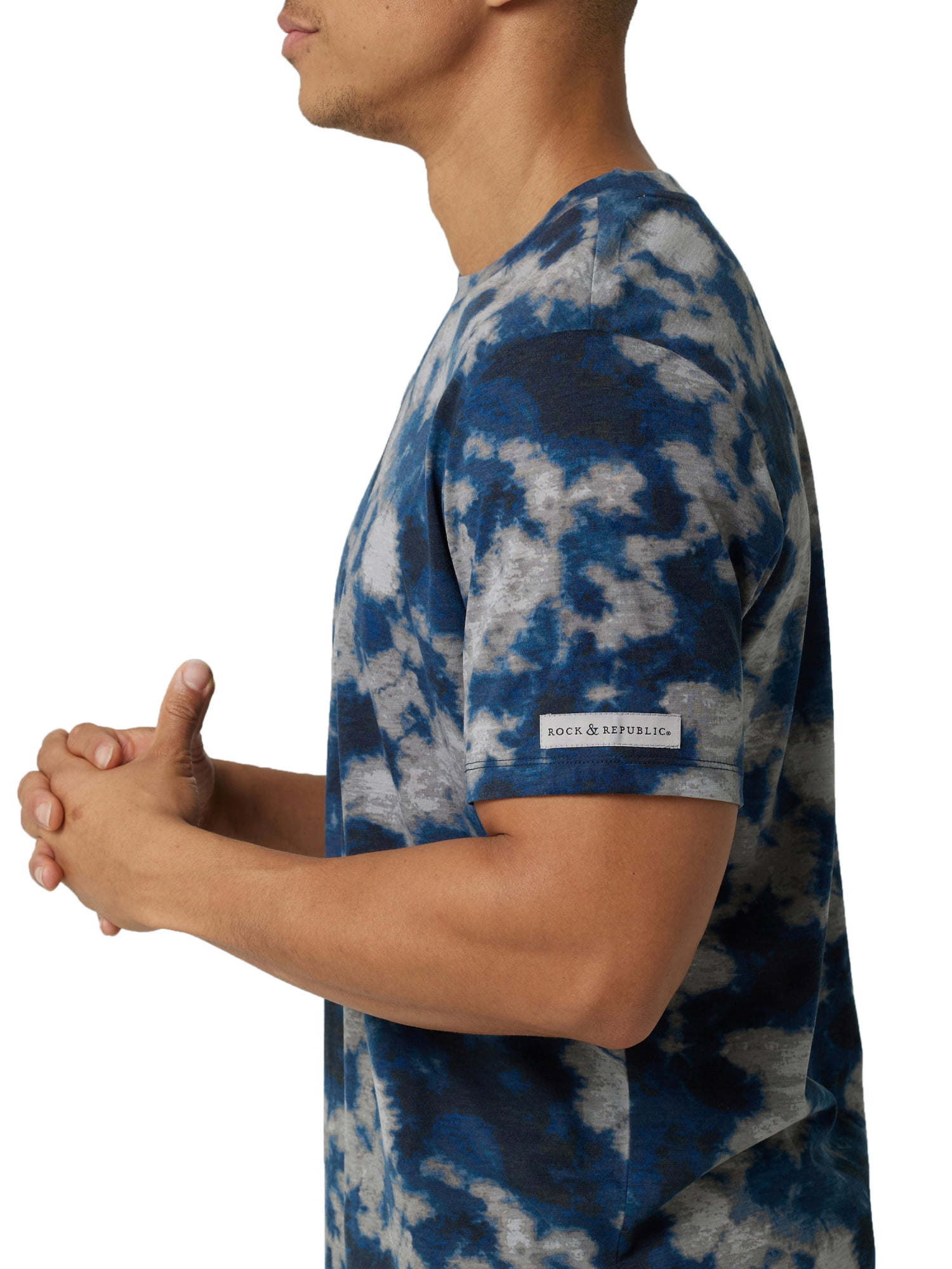 Rock & Republic Men's Short Sleeve Tri Color Tee