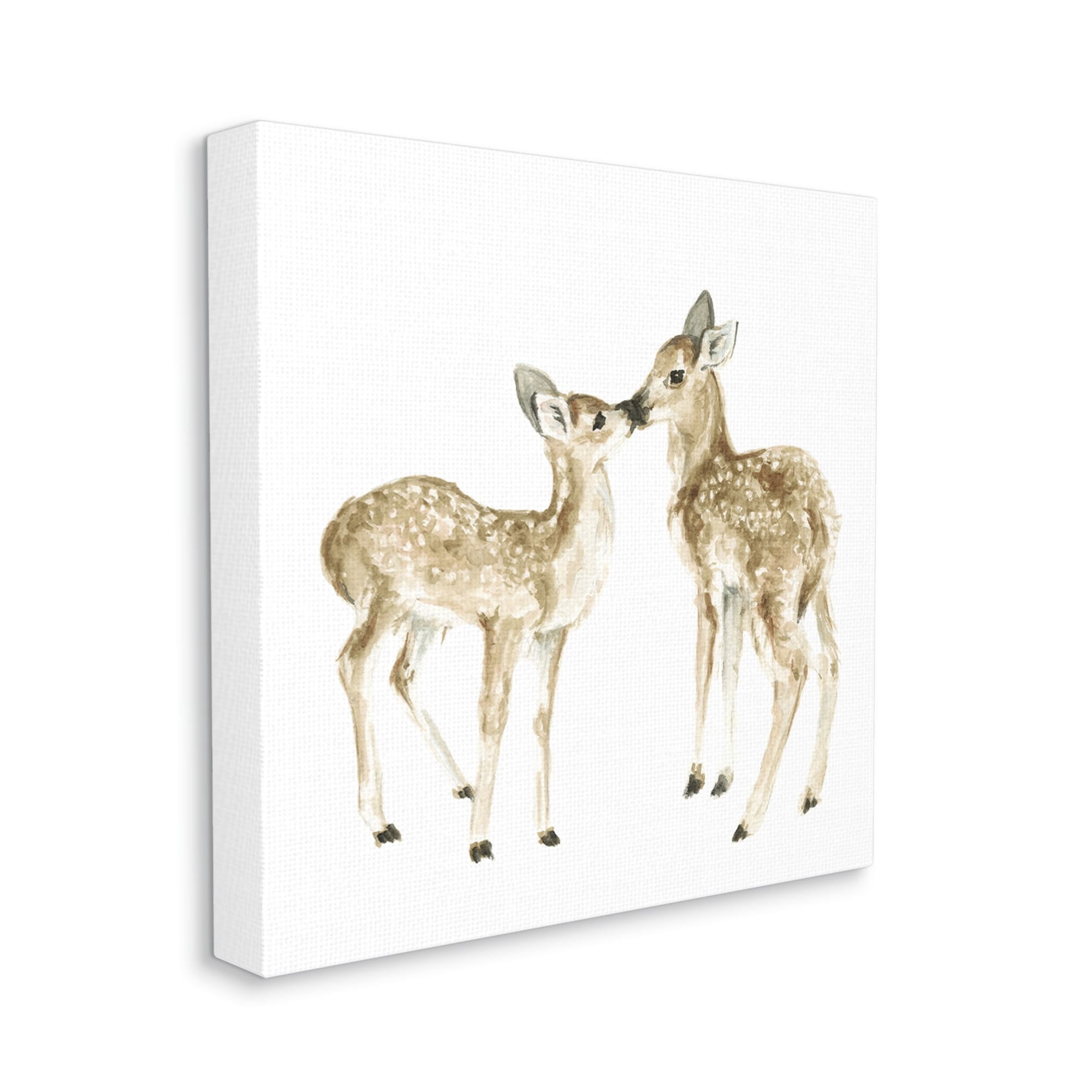 Stupell Industries Baby Deer Fawn Watercolor Painting Kids' Nursery Animal, 30 x 30,Design by Fox Hollow Studios