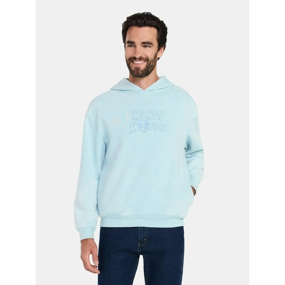 Mickey Mouse, Men's & Big Men's Graphic Mineral Wash Hoodie, Sizes XS-5XL