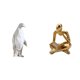 thumbnail image 1 of Figura de animal de resina de pingüino pensador, adorno decorativo artesanal coleccionable, escultura abstracta para inauguración de la casa, mesa, ba, 1 of 8