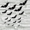 thumbnail image 6 of 16 Pcs Glow in The Dark Bats Halloween Wall Decor 3D Bat Decorations for Halloween Indoor Outdoor Window Party Supplies for Haunted House Home Decor, 6 of 6