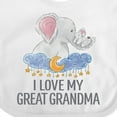 thumbnail image 4 of Inktastic I Love My Great Grandma Cute Elephants in Night Sky Boys or Girls Baby Bib, 4 of 4