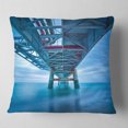 thumbnail image 2 of Designart Large Industrial Pier - Seascape Throw Pillow - 16x16, 2 of 5