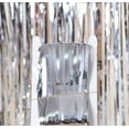 thumbnail image 2 of 3.2 ft x 9.8 ft Metallic Tinsel Foil Fringe Curtains Pack of 3 for Party Photo Backdrop Wedding Decor (Silver), 2 of 4
