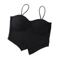 thumbnail image 1 of Gibobby Chaleco de mujer Algodón Camiseta con parte inferior de copa fija Navel Navel Beauty Back Chaleco Sling(Negro,Talla única), 1 of 3