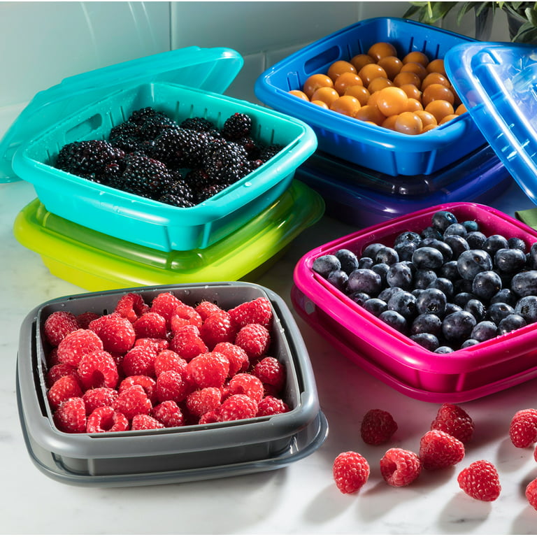 Loobuu 68oz Berry Keeper Container, Fruit Produce Saver Food Storage  Containers with Removable Drain Colanders, Vegetable Fresh Keeper Set 